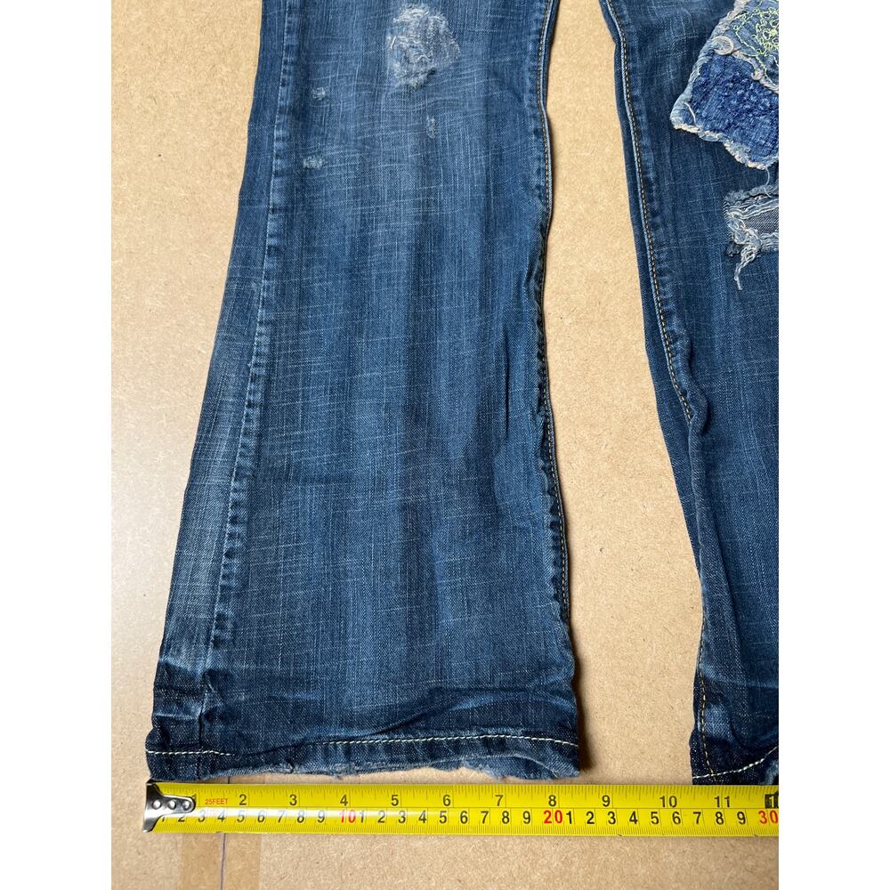 Levi’s Superlow Bootcut 518 Patchwork Jeans Size … - image 3
